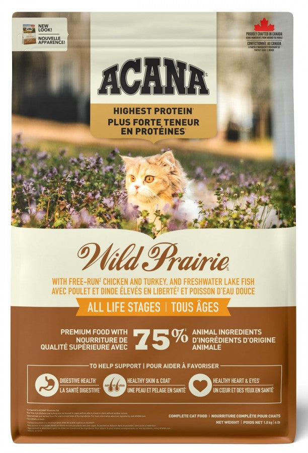 Champion Foods - Acana WILD PRAIRIE Enhanced Dry Cat Food - 1.8KG (4lb)