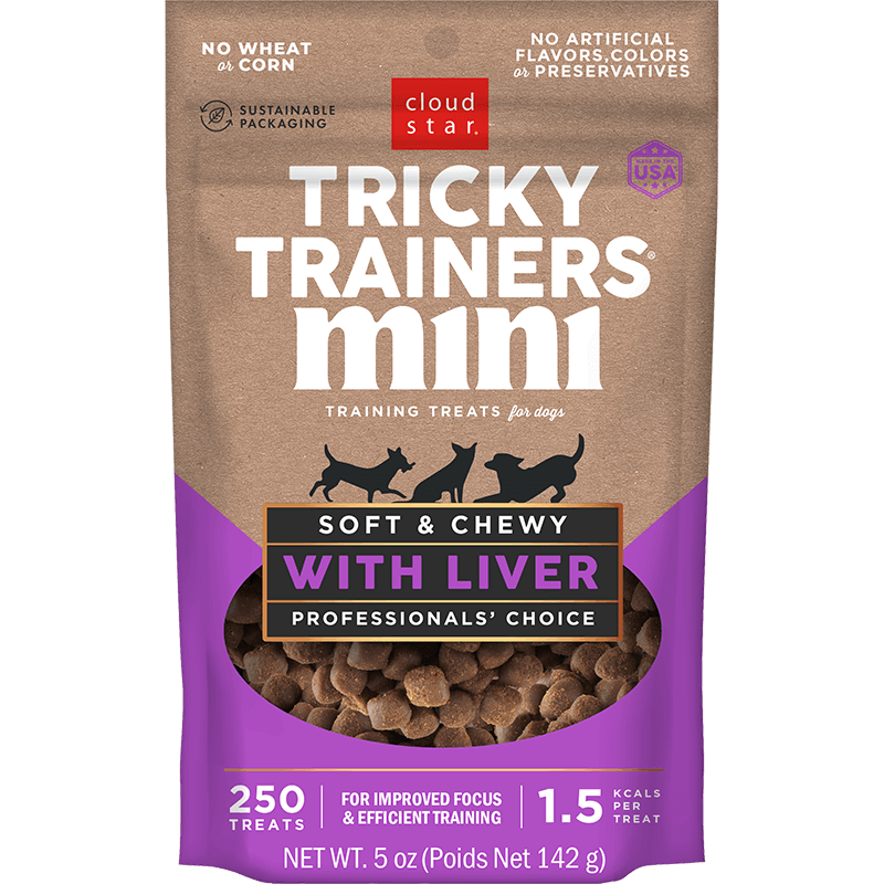 Cloud Star - Tricky Trainers Mini LIVER Dog Treat - 142GM (5oz)