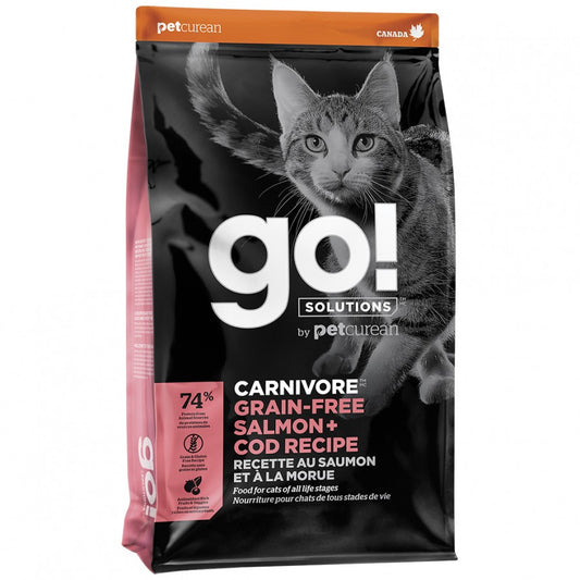 Petcurean - GO! Carnivore SALMON and COD Dry Cat Food - 3.63KG (8lb)