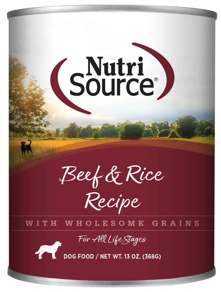 NutriSource - BEEF and RICE Wet Dog Food - 368GM (13oz)