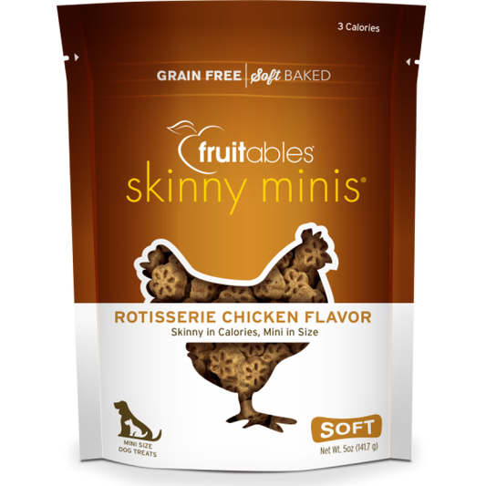 Fruitables - Skinny Minis CHICKEN Chewy Dog Treats - 141GM (5oz)