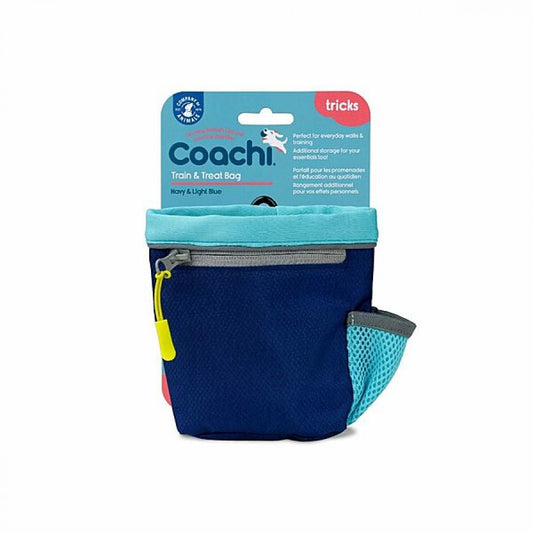 LocalID_61100 Company of Animals - Tricks Train & Treat Bag - Navy & Light Blue - 18CM (7in) Tall