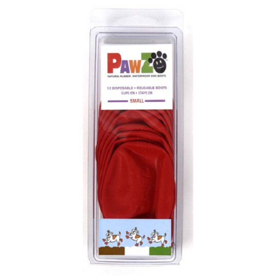 Pawz - Rubber Dog Boots - RED - SMALL - Up to 6.5CM (2.5in) - 12PK