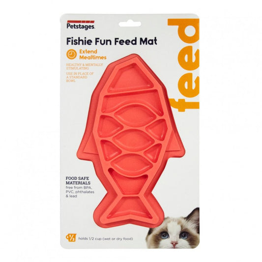 Petstages - Fishie Fun Feed Mat - PINK - 28CM (11in)