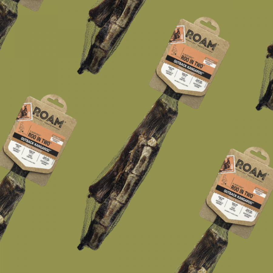 LocalID_68927 Roam - Roo in Two - Outback KANGAROO Dog Chew - 90GM (3.1oz) - 2PK