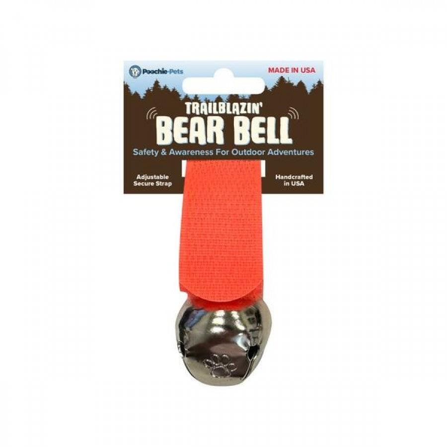 PoochieBells - Trailblazin' Bear Bells - ORANGE Strap - LARGE - 3CM (1.25in)