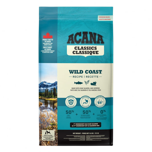 Champion Foods - Acana CLASSICS - WILD COAST Dry Dog Food - 14.5KG (31.9lb)