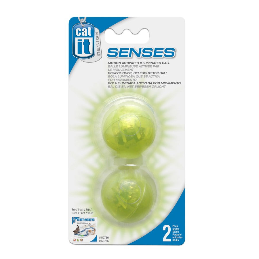 Catit - Design Senses Motion Activated Illuminated Ball for Speed Circuit - 2PK