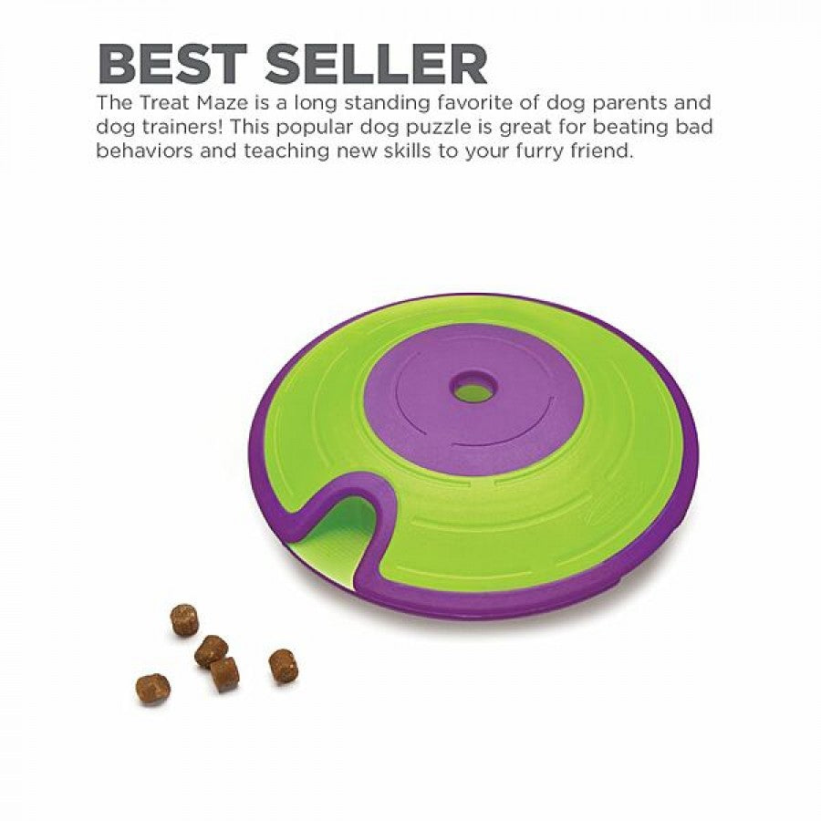 LocalID_70012 Nina Ottosson - Treat Maze Puzzle Dog Toy - GREEN and PURPLE - 19CM (7.5in)