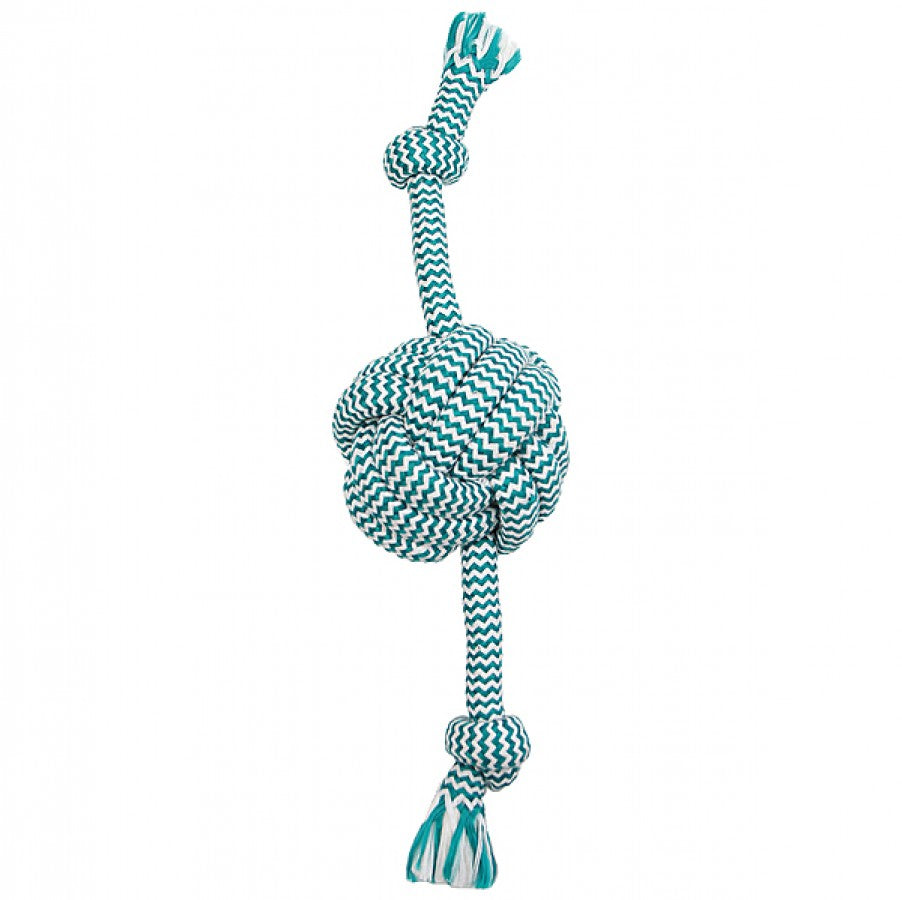LocalID_64459 Mammoth Pet Products - Extra Fresh Monkey Fist Ball with Rope Ends Dog Toy - LARGE - 46CM (18in)