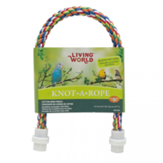 *DISC* Living World - Multi-Coloured Cotton Perch - (16 mm dia x 65 cm L)