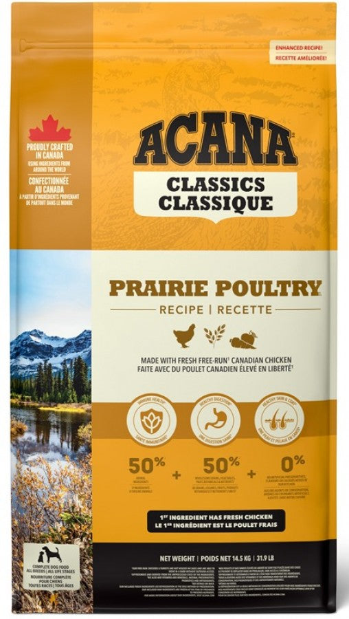 Champion Foods - Acana CLASSICS - PRAIRIE POULTRY Dry Dog Food - 14.5KG (31.9lb)