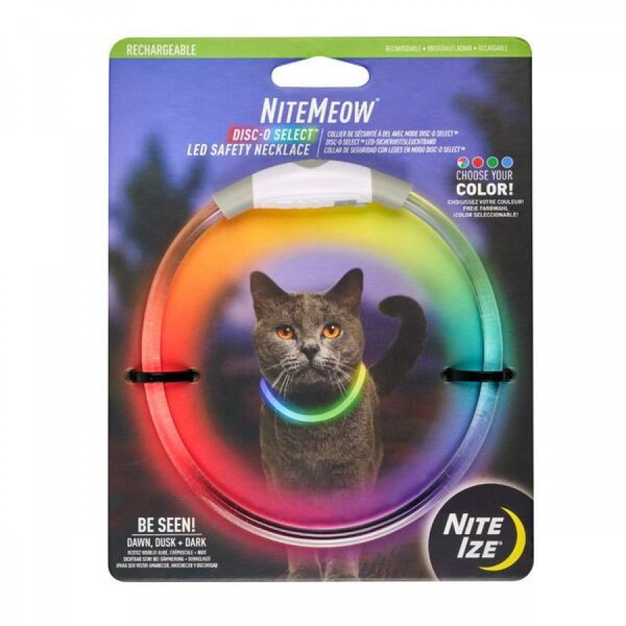 Nite Ize - NiteMeow LED Safety Necklace - DISC-O Select - 24-38CM (9.5-14.8in)