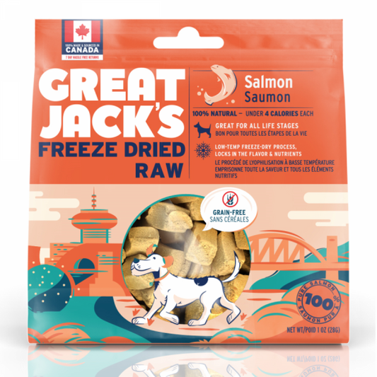 LocalID_56037 Canadian Jerky - Great Jack's Dog Treats FD Raw Salmon - 28GM (1oz)