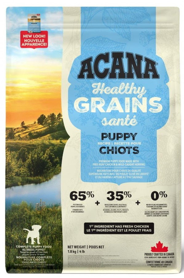 Champion Foods - Acana HEALTHY GRAINS - PUPPY RECIPE recipe Dry Dog Food - 1.8KG (4lb)