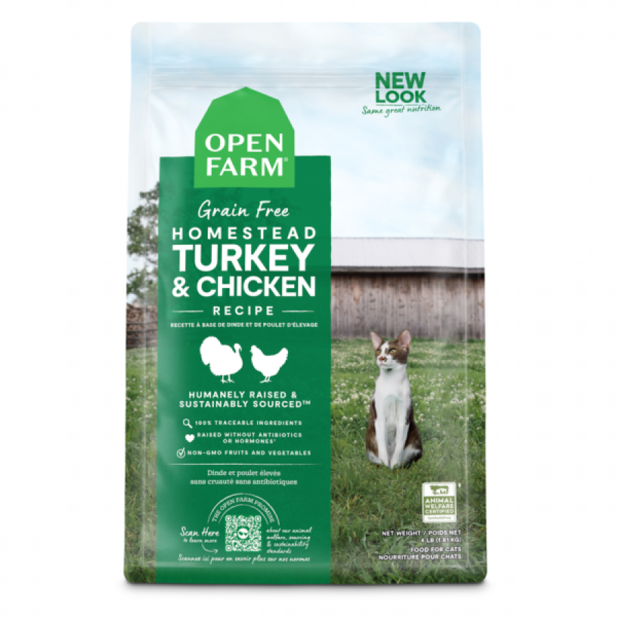 *S.O. - Up to 3 Week Wait* Open Farm - Homestead TURKEY and CHICKEN Dry Cat Food - (2lb) *UPDATE WHEN IN*