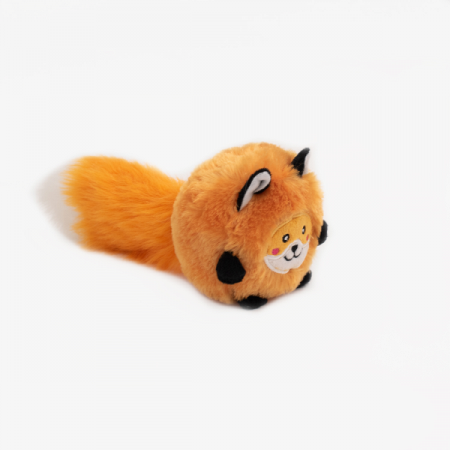 ZippyPaws - Bushy Throw - Fox Dog Toy - 21CM (8in)