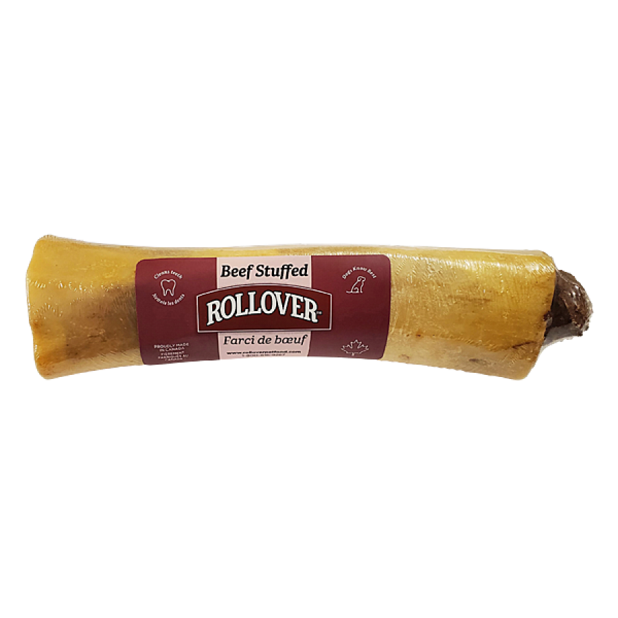 LocalID_56464 Rollover - Stuffed Bone BEEF Dog Chew - LARGE - 20-25CM (8-10in)