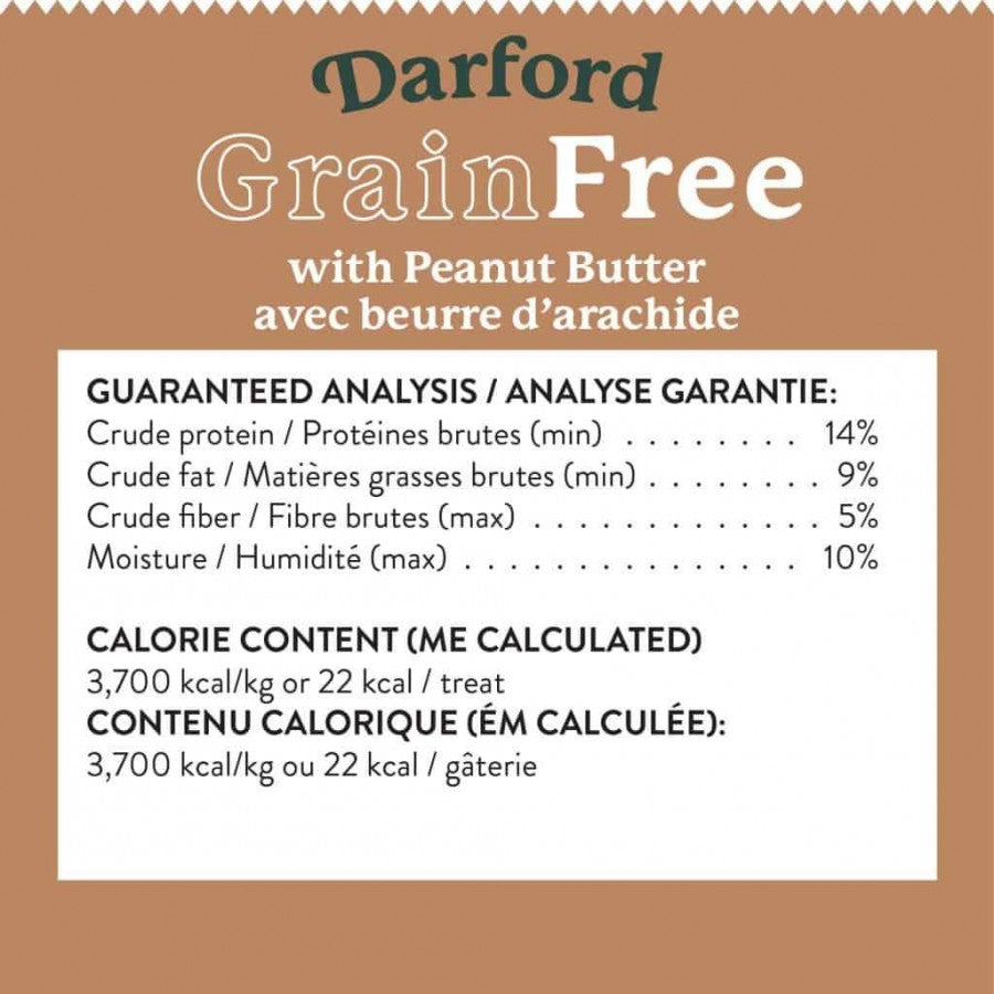 Darford - Grain Free PEANUT BUTTER Recipe Dog Treat - 340GM (12oz)