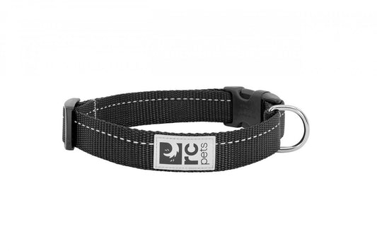 RC Pets - Primary Clip Collar - BLACK - XSMALL - 0.6in x 7-9in