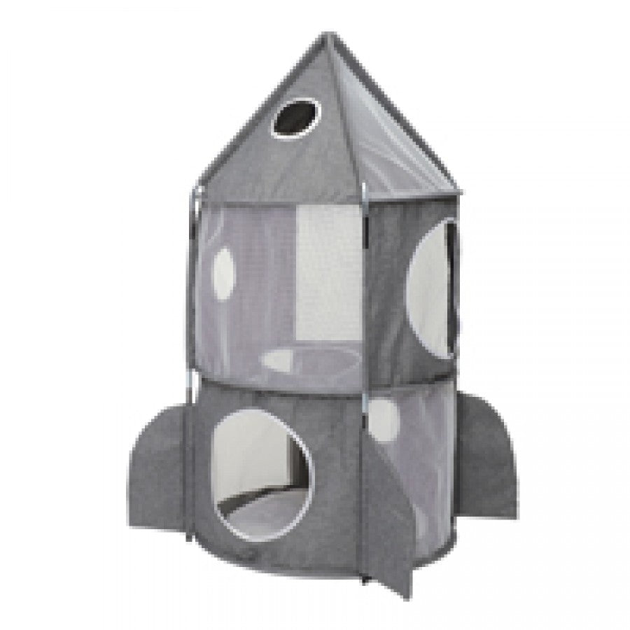 Catit - Vesper Rocket Cat Hideout - GREY - 50 x 50 x 90CM (19.6in x 19.6in x 35.4in)