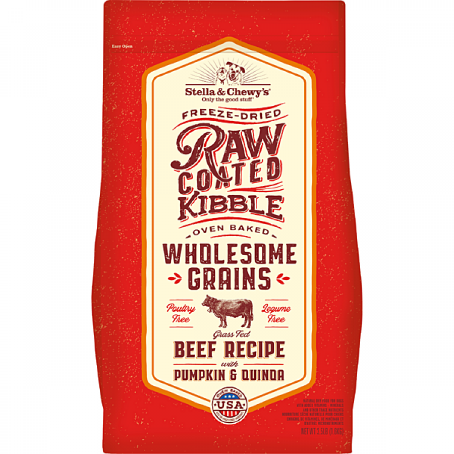 *S.O. - Up to 2 Week Wait* Stella & Chewy's - Raw Coated Wholesome Grains BEEF Dry Dog Food - 1.5KG (3.5lb)