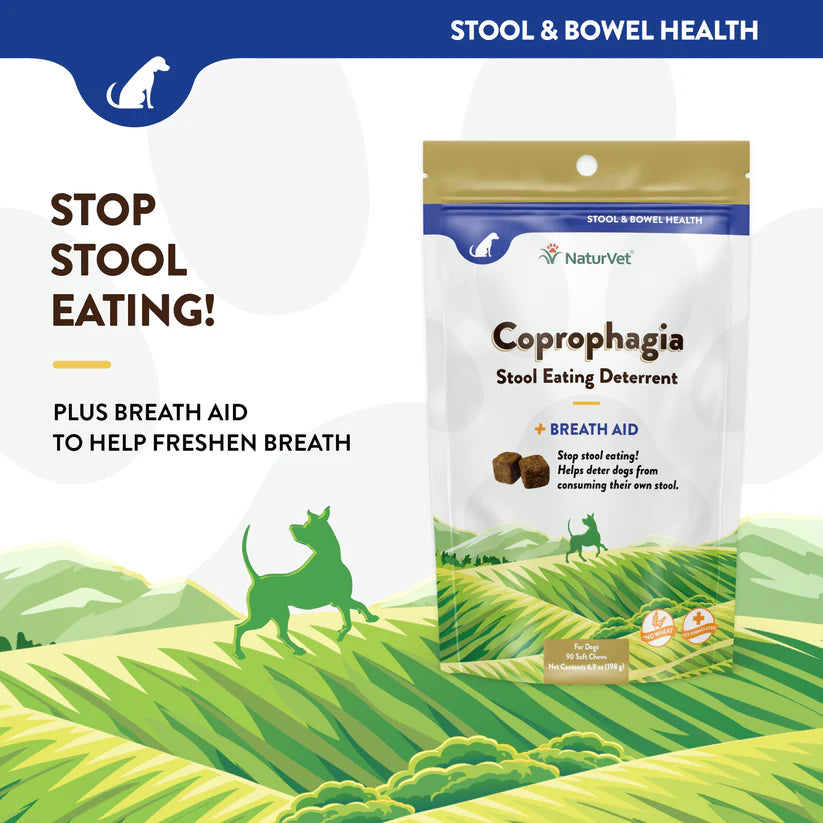 NaturVet - Soft Chew Coprophagia Deterrent & Breath - 198GM (6.9oz) - 90CT