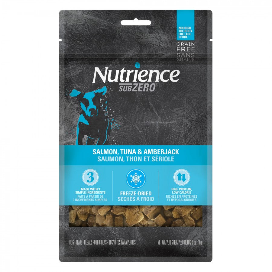 Nutrience - Grain Free Subzero Freeze-Dried Multi Protein Dog Treats - SALMON, COD and AMBERJACK - 70GM (2.5oz)