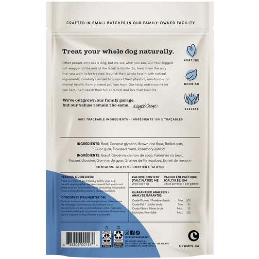 LocalID_71114 Crumps' Naturals - Mini Trainers Semi-Moist BEEF Dog Treat - 300GM (10.6oz)