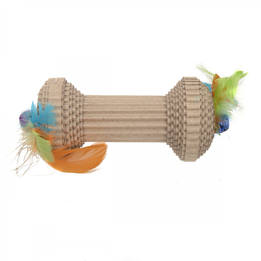 LocalID_69468 Ware - Corrugated Barbell Roller Cat Toy - 15CM (6in)