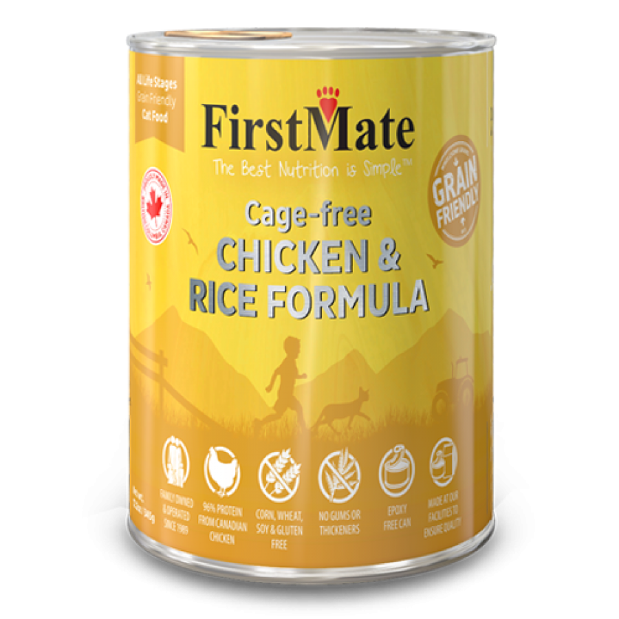 FirstMate - Dog Grain Friendly Cage Free CHICKEN AND RICE Wet Dog Food - 346GM (12.2oz)