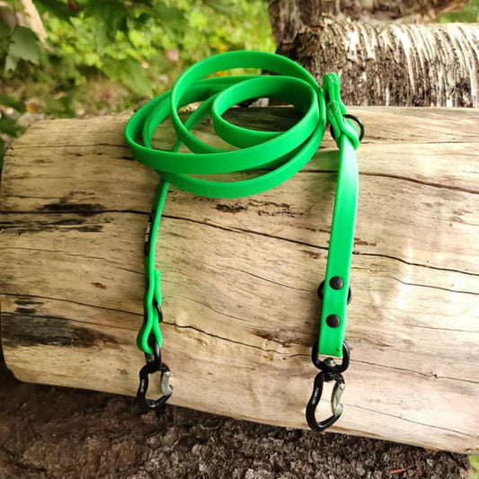 LocalID_56483 Get Dirty Pet Gear - 5/8" Hands-Free Leash with Carabiner - Biothane - 7 foot long - Asst. Colours