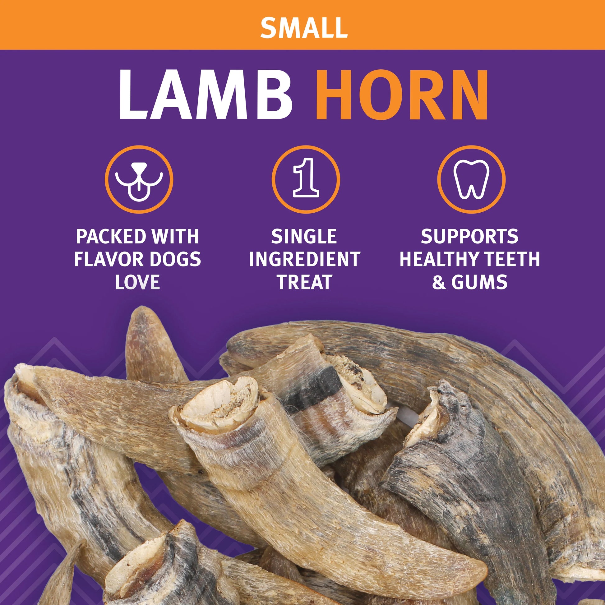 LocalID_68491 Icelandic+ - LAMB Horn with Marrow Dog Chew - SMALL - 10-14CM (4-5.5in)