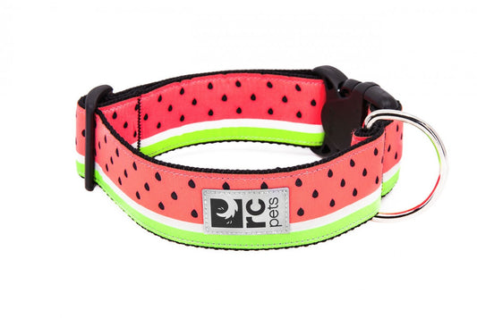 LocalID_71833 RC Pets - Wide Clip Collar - WATERMELON - MEDIUM - 1.5in x 12-20in