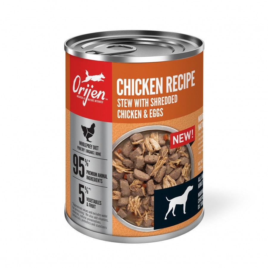 *S.O. - Up to 2 Week Wait* Champion Foods - Orijen - CHICKEN Recipe Stew with SHREDDED CHICKEN & EGGS Wet Dog Food - 363GM (12.8oz)