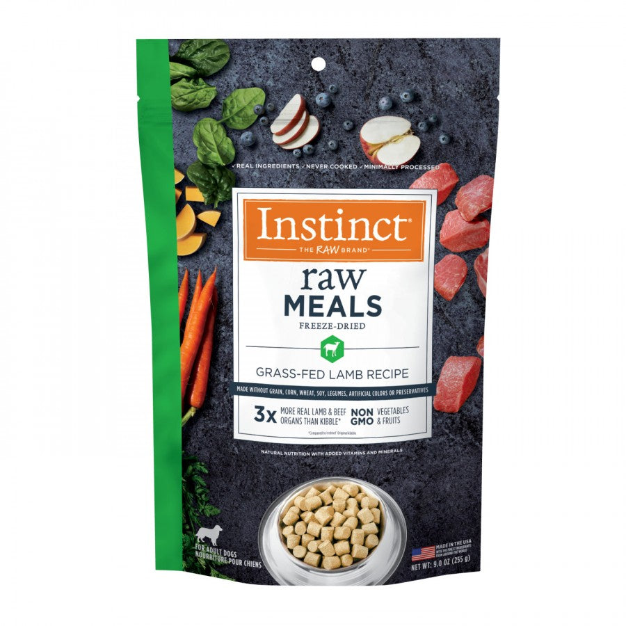 *S.O. - Up to 3 Week Wait* Instinct - FD Raw Meals Grass-Fed LAMB Dog Food - (9oz)