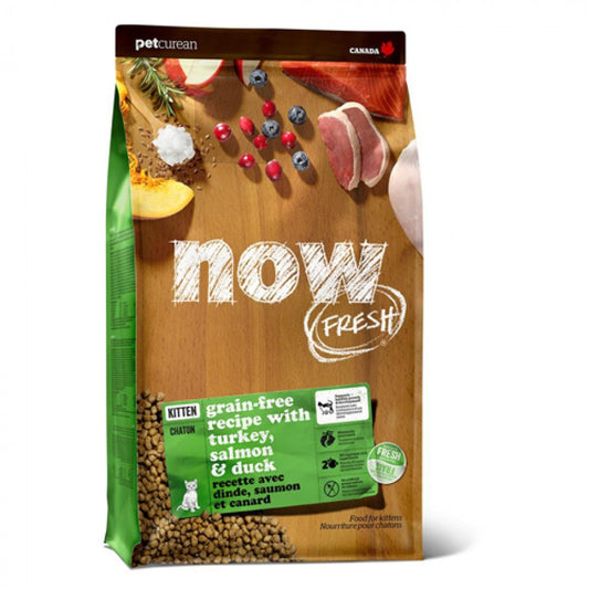 LocalID_64973 Petcurean - NOW TURKEY SALMON & DUCK Kitten Dry Cat Food - 1.36KG (3lb)