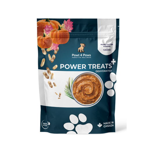LocalID_67617 Pawt 4 Paws - CBD Dehydrated Power Dog Treats: PUMPKIN, PEANUT BUTTER and TURMERIC - 10MG Per Treat - 30PK