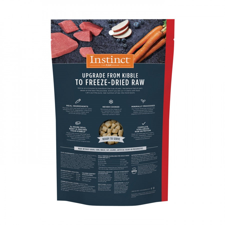 *S.O. - Up to 3 Week Wait* Instinct - FD Raw Meals GF Real BEEF Dog Food - (9.5oz)