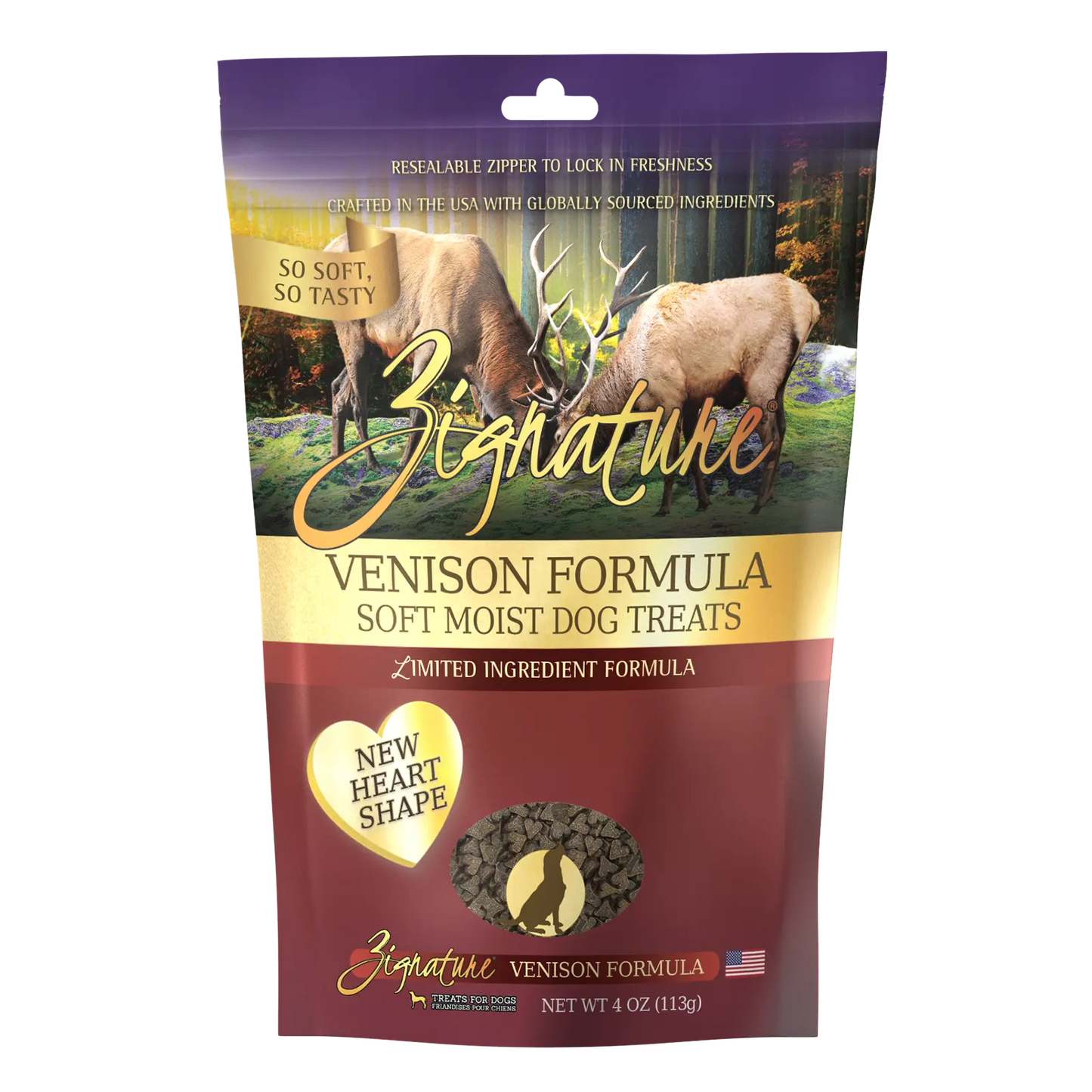 LocalID_69090 Zignature - VENISON Soft Dog Treats - 113GM (4oz)