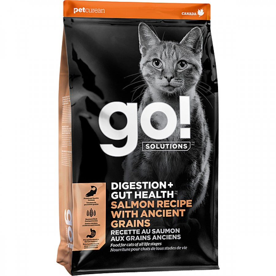 LocalID_64861 Petcurean - GO! Gut Health SALMON & ANCIENT GRAINS Dry Cat Food - 1.36KG (3lb)