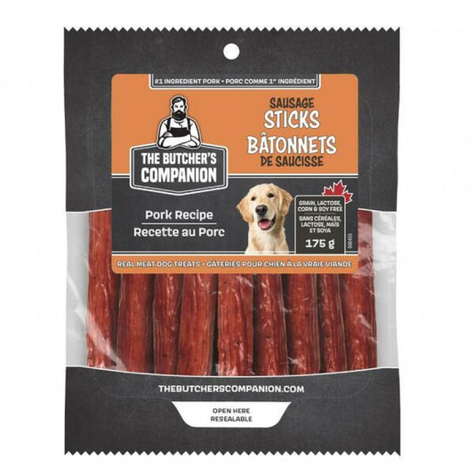 LocalID_71390 The Butcher's Companion - PORK Recipe Sausage Sticks Dog Treats - 175GM