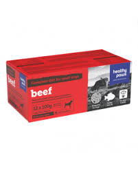 Healthy Paws - Frozen - Complete Dinner BEEF Dog Food - 12/100GM