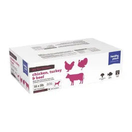 Healthy Paws - Frozen - Big Box Dinner VP CHICKEN, TURKEY, and BEEF Dog Food - 16LB