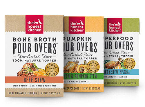 Honest Kitchen, GF Pour Overs Superfood CHICKEN Stew Dog Wet Food Topper, 155.9GM (5.5oz)