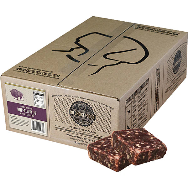 *S.O. - Up to 2 Week Wait* K9 Choice - Frozen - Complete Cuisine BUFFALO Plus Dog Food - 9.1KG (20lb)
