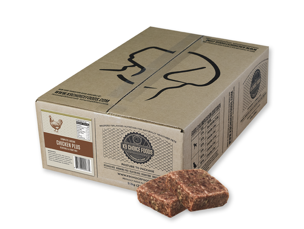 *S.O. - Up to 2 Week Wait* K9 Choice - Frozen - Complete Cuisine CHICKEN Plus Dog Food - 9.1KG (20lb)